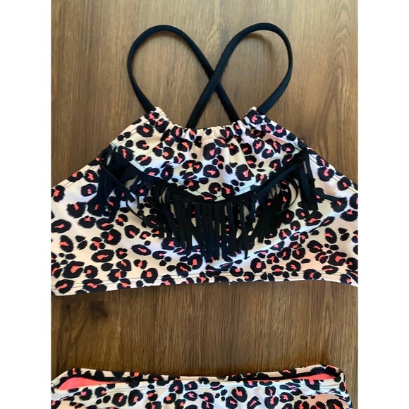 Art class Leopard bikini cheetah size 10/12 fringe - Picture 3 of 8